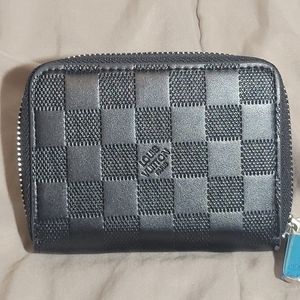 Designer Inspired Mini Zip Around Wallet